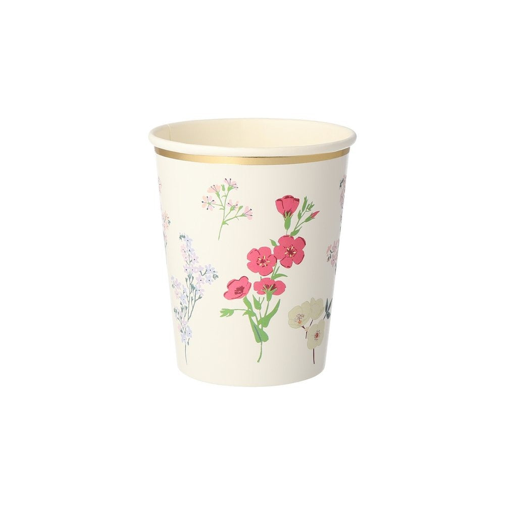 English Garden Floral Party Cups