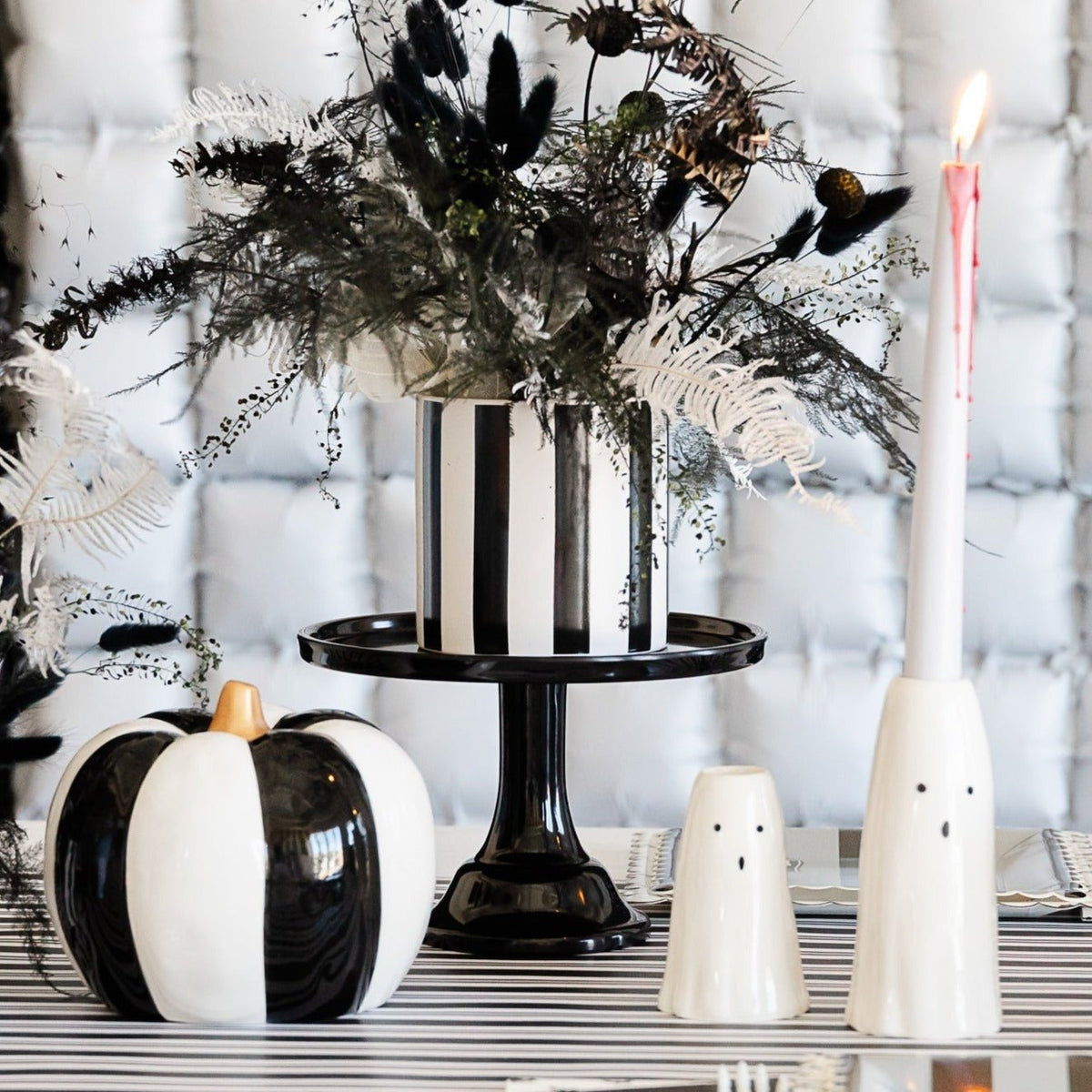 Small Ink Black Melamine Cake Stand