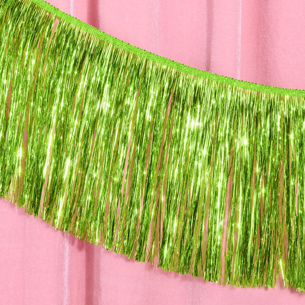 Pink and Green Fringe Banner Set