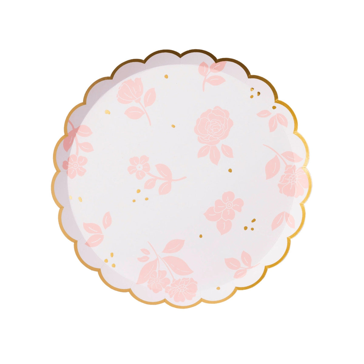 Petal Pink Elegant Floral Dessert Plates