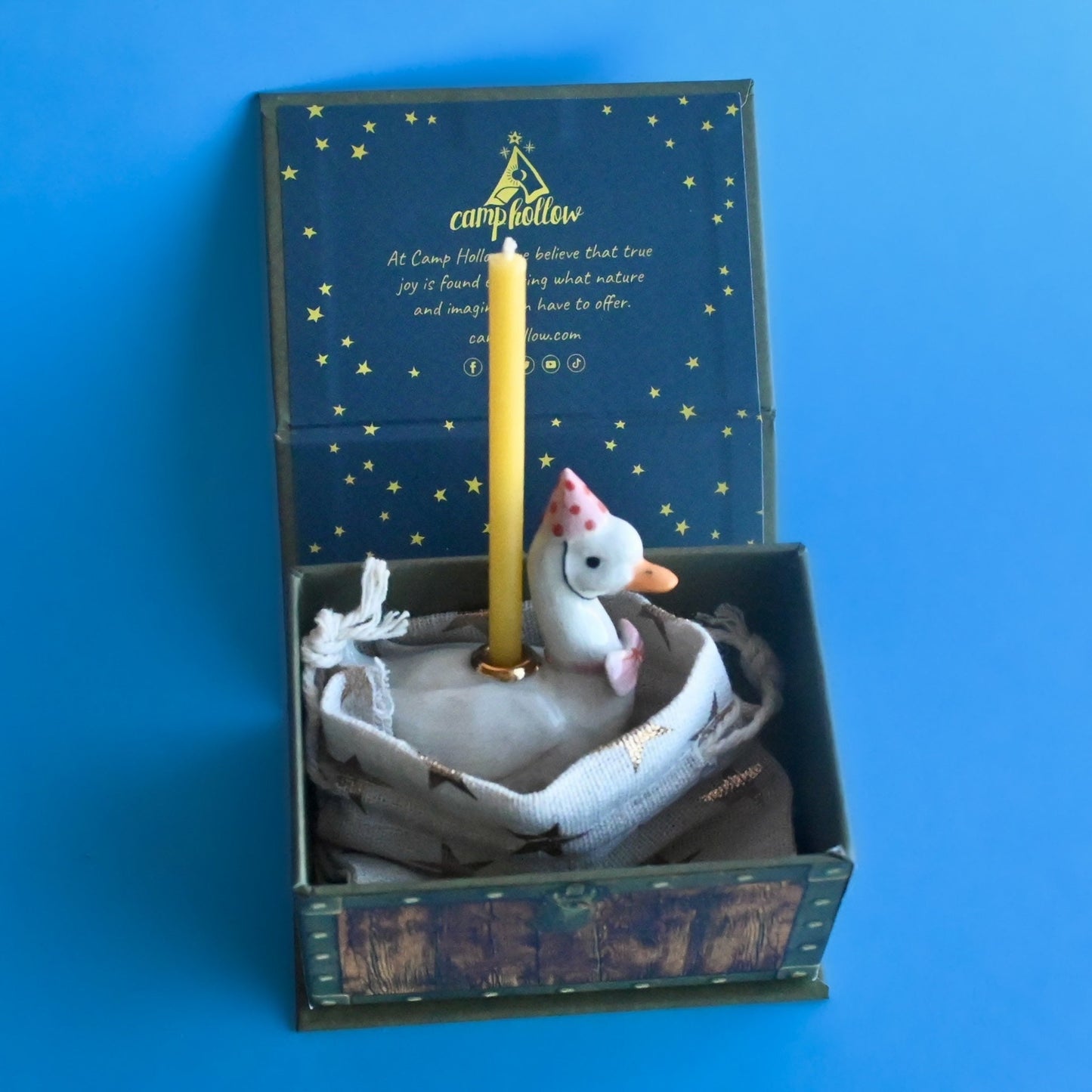 Pink Goose Birthday Candle Holder