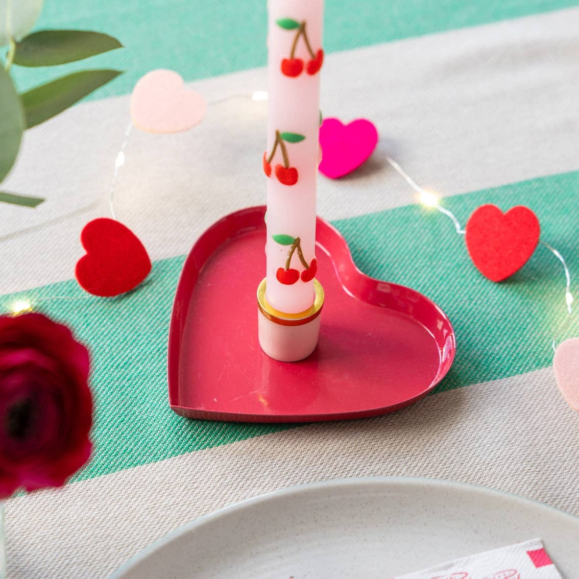 Pink Cherry Taper Candles