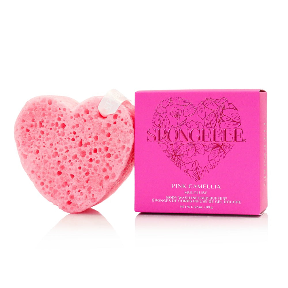 Pink Camellia Heart Buffer Sponge