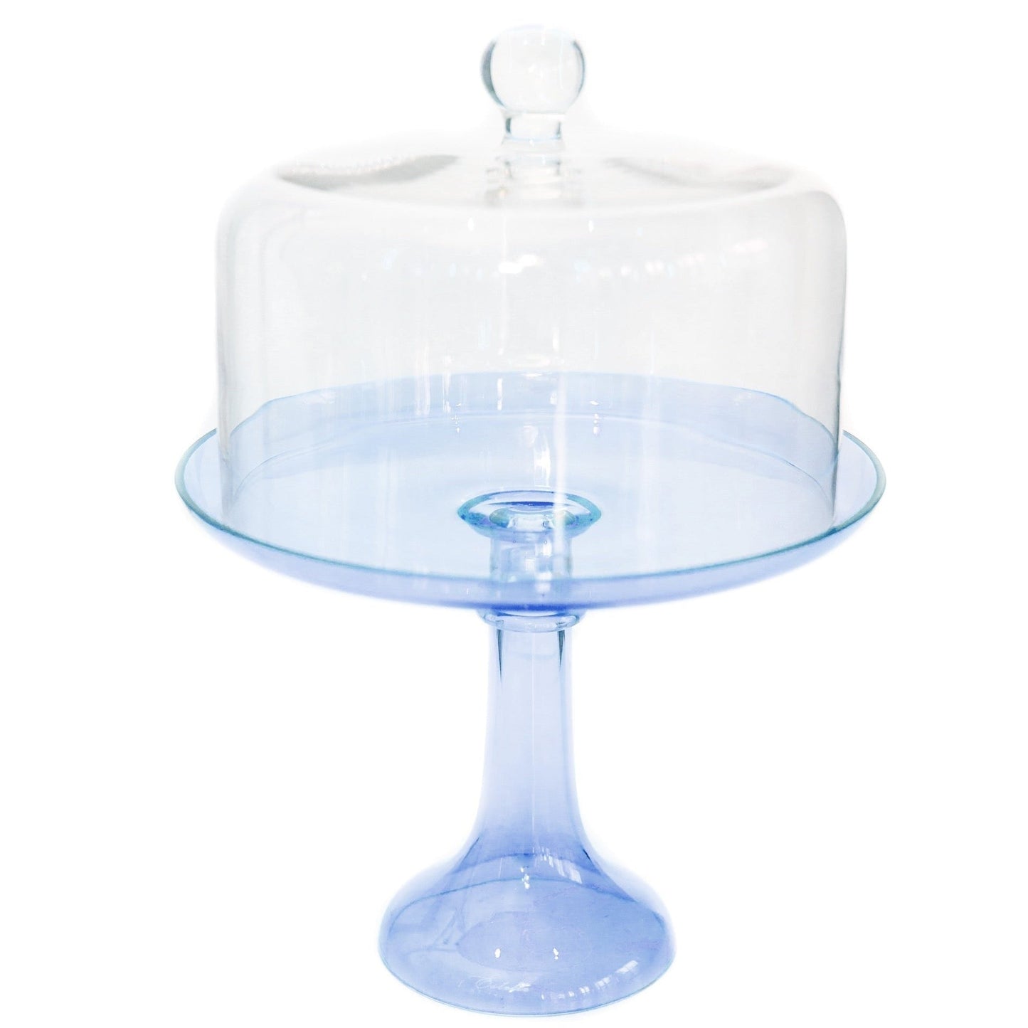 Cobalt Blue Glass Cake Stand