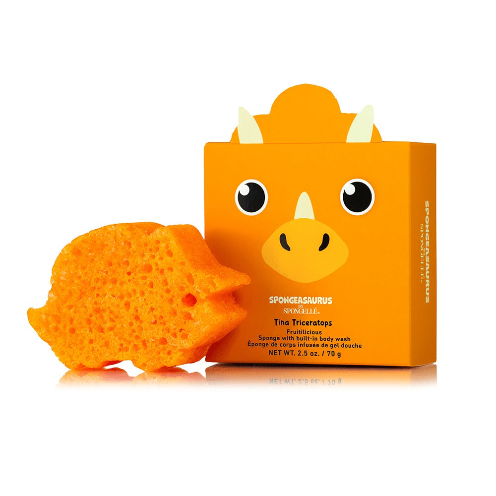 Tina Triceratops Shower Buffer Sponge