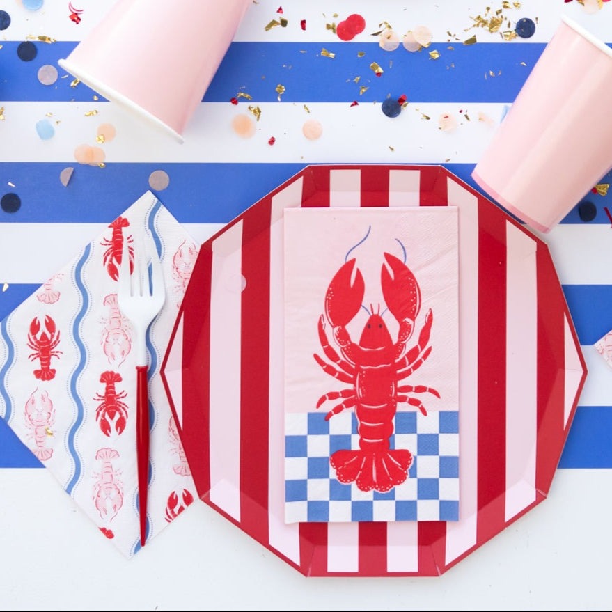 Fancy Red and White Cutlery