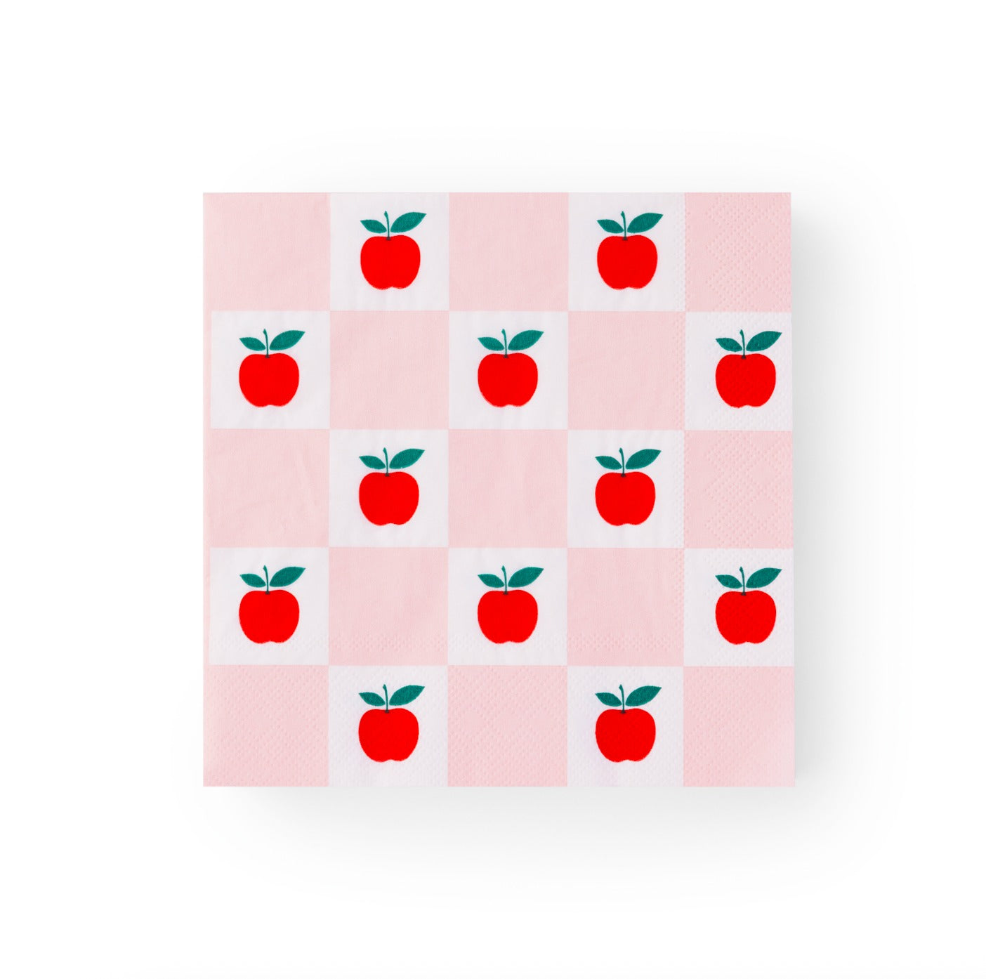Apple & Pink Checker Large Napkins
