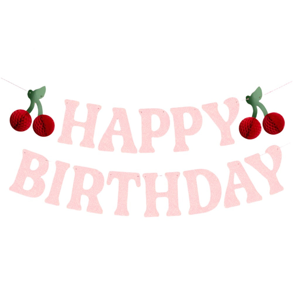 Cherry Happy Birthday Banner