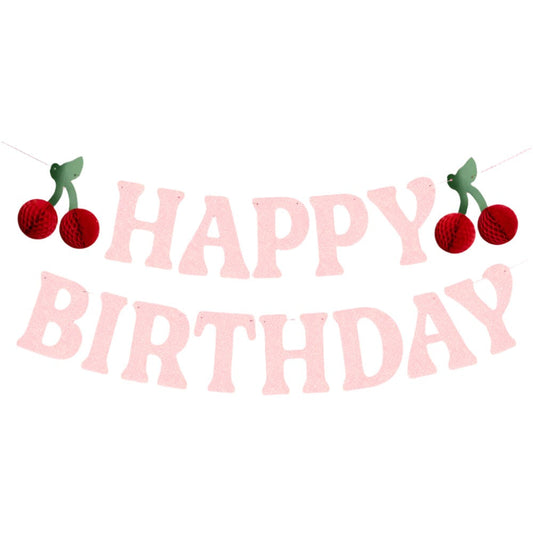 Cherry Happy Birthday Banner