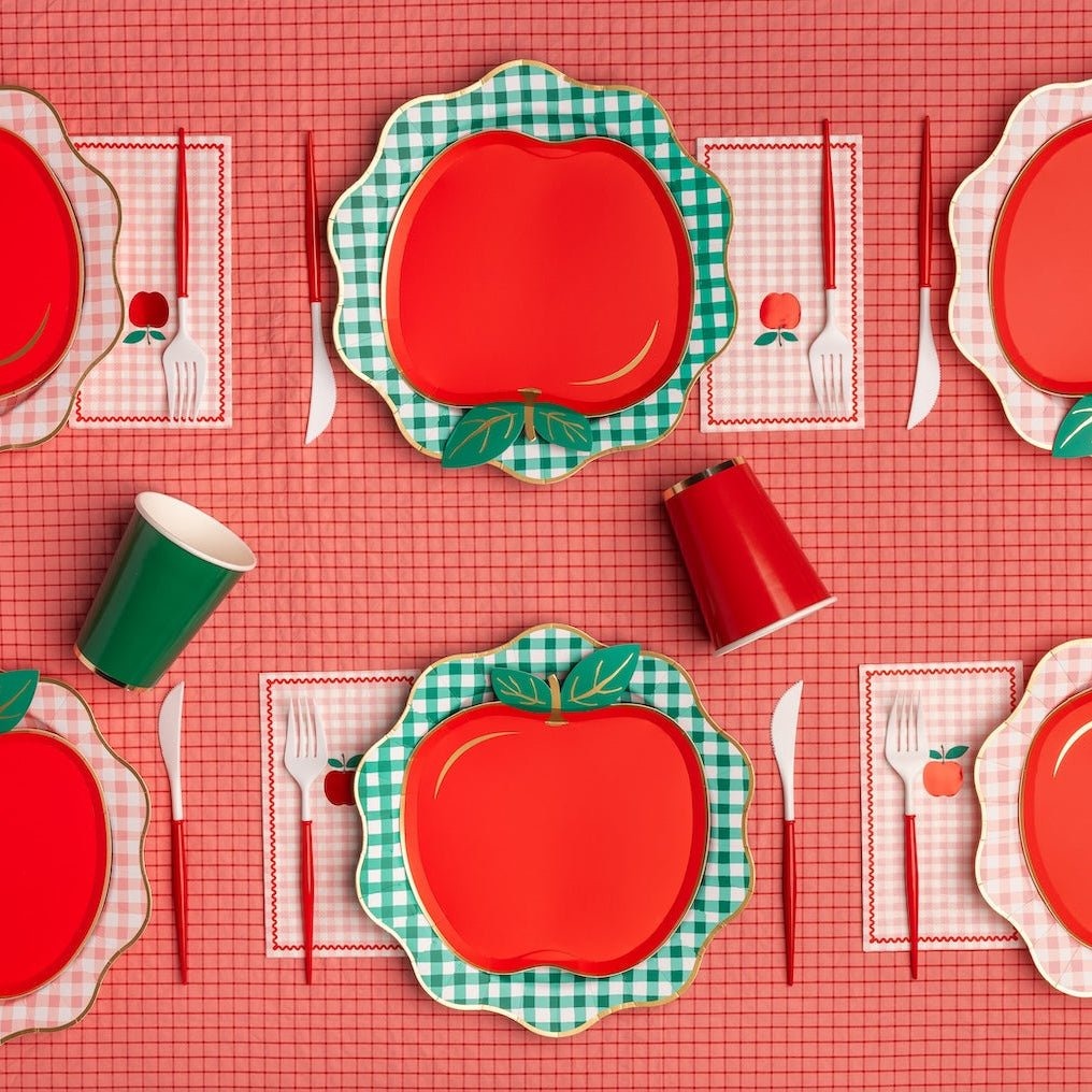 Gingham Apple Guest Towels