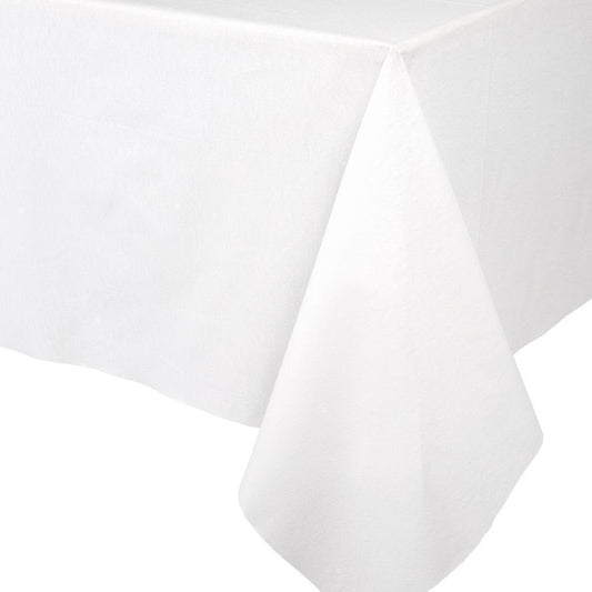 White Paper Linen Like Table Cover
