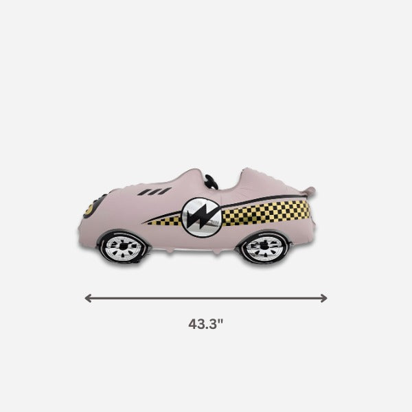 Pink Retro Car Foil Balloon