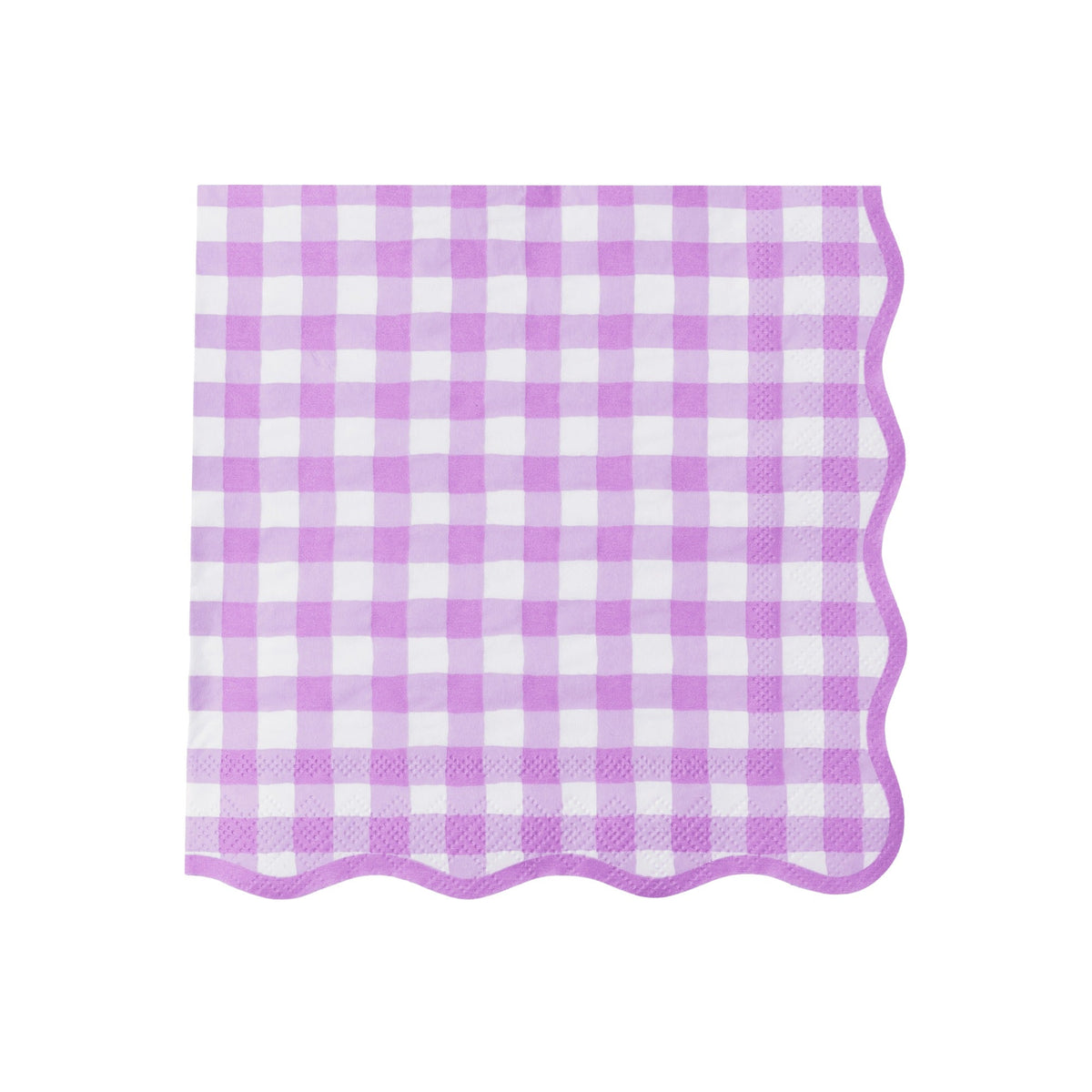 Elegant Le Lilac Gingham Dinner Napkins