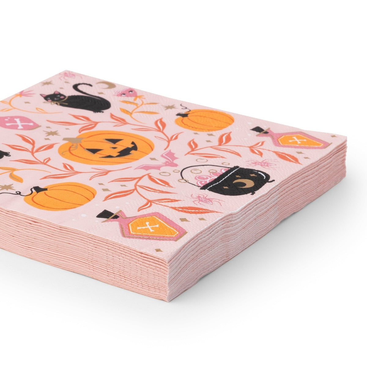 Pink Jack-O-Lantern Large Napkins