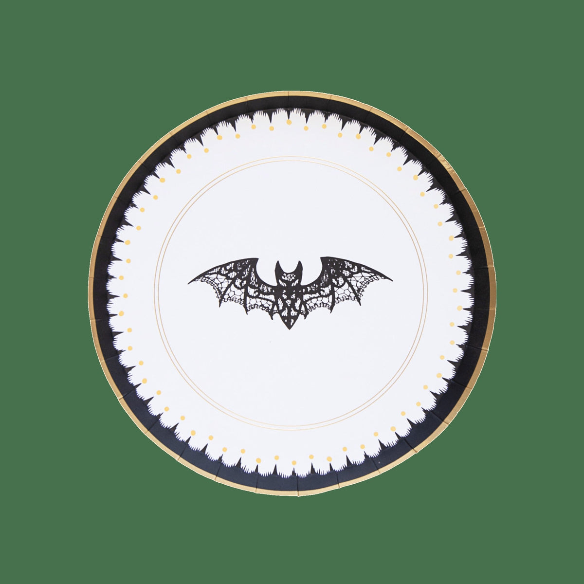 Elegant Halloween Dessert Lacy Bat Plates