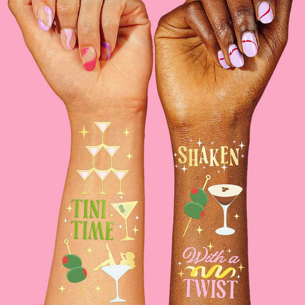 Martini Temporary Tattoos