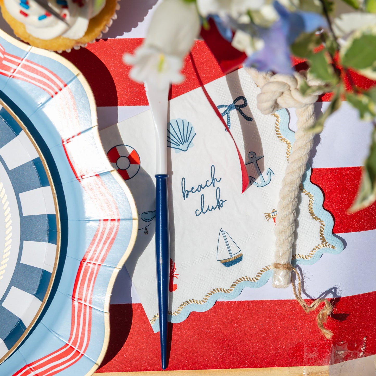 Set Sail Beach Club Cocktail Napkins