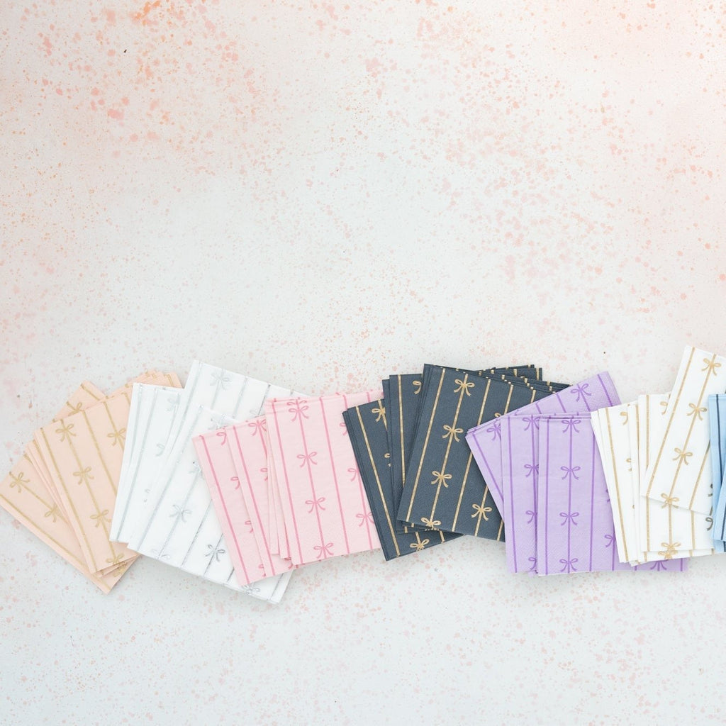 Sweet Peach Signature Bow Small Napkins