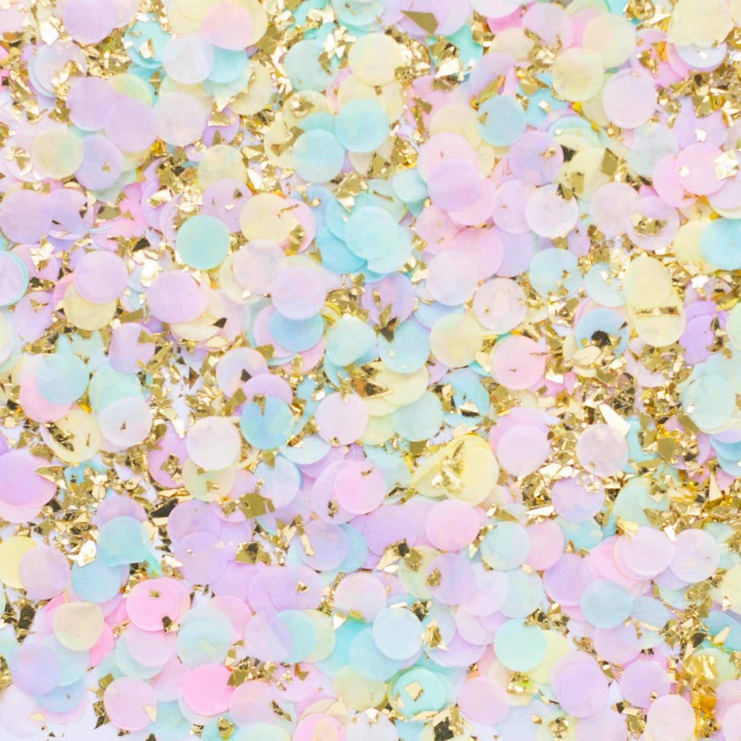 Cupcake Pastel & Gold Confetti