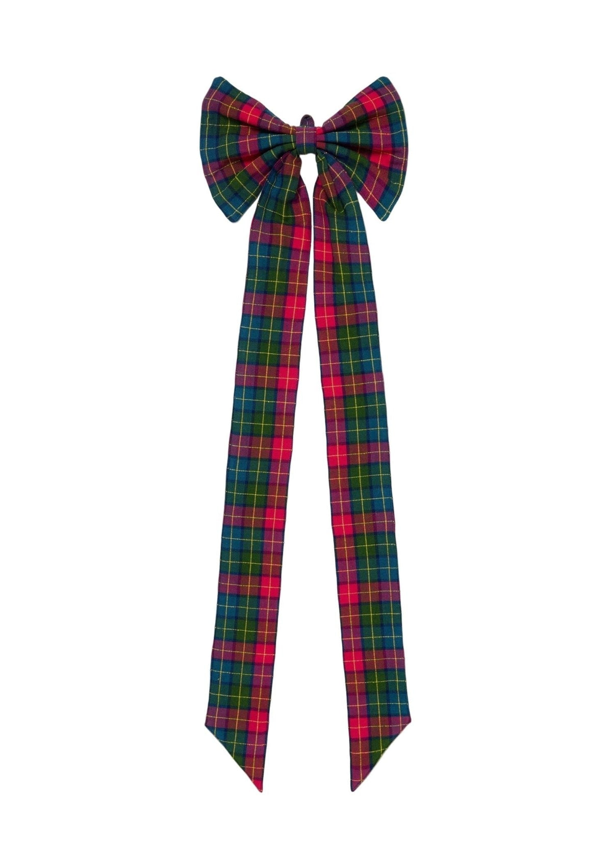 Holly Plaid Fabric Bow