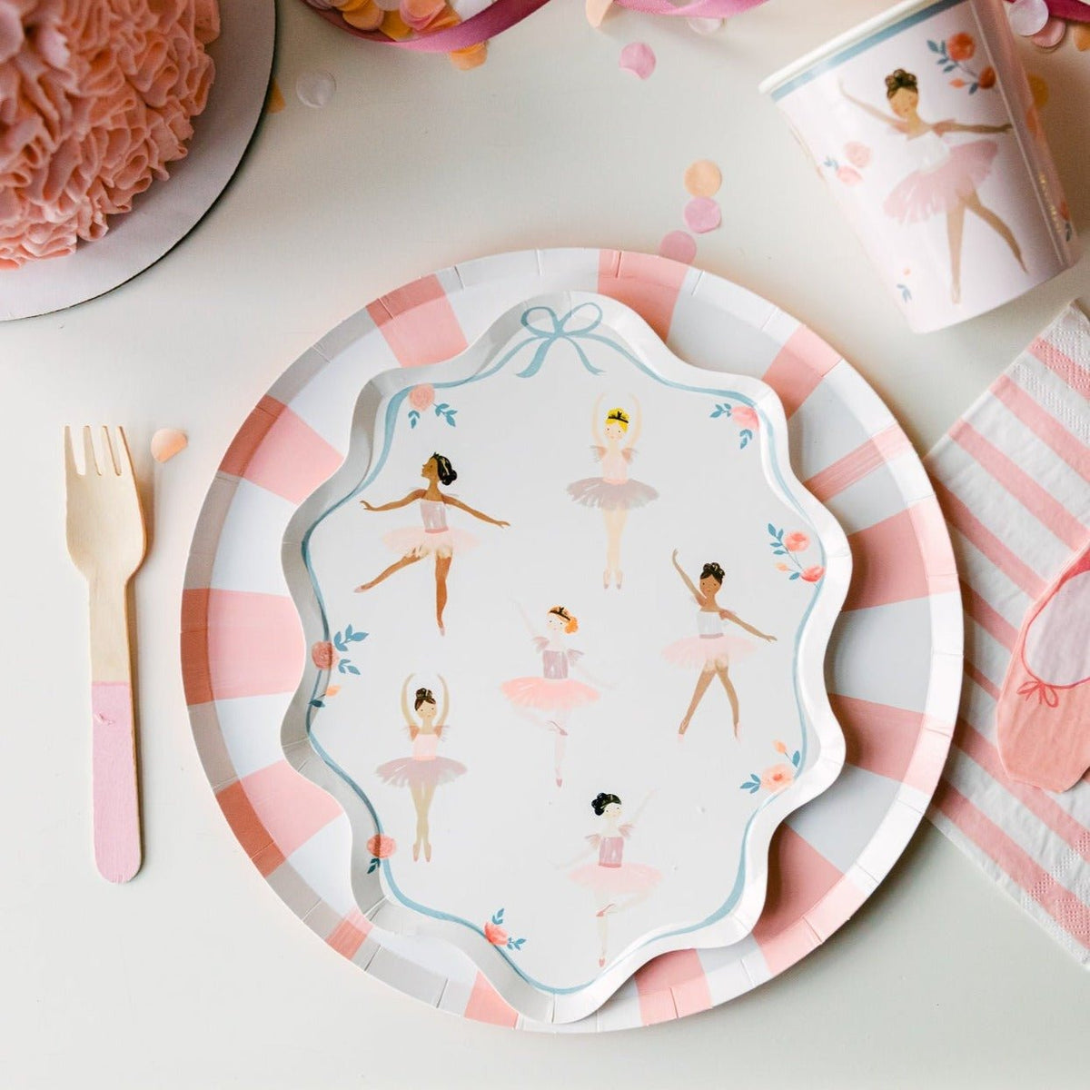Ballerina Themed Party Plates