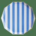 Palisades Blue Signature Cabana Stripe Plates