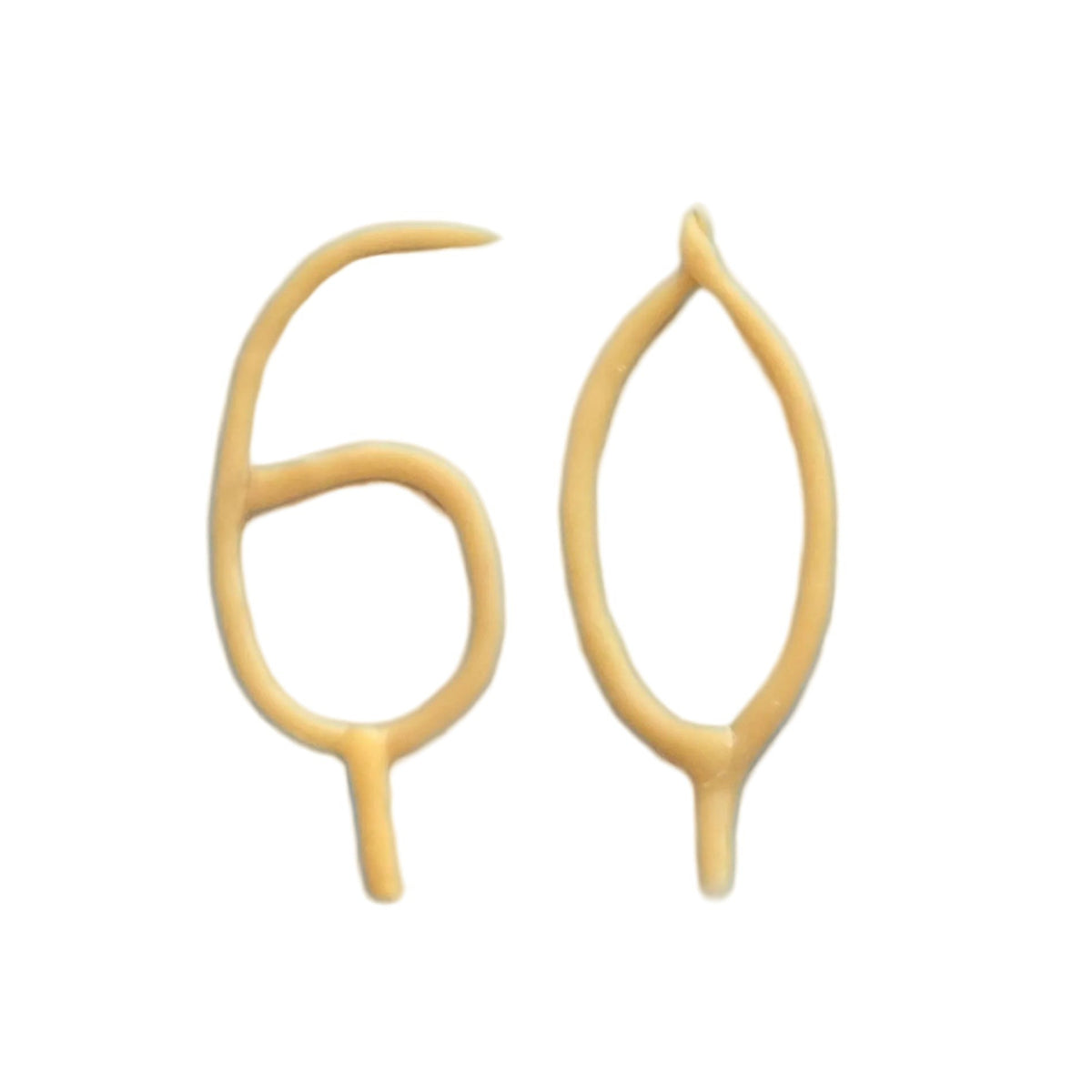 60th Birthday Beeswax Number Candle Set