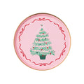Pink Christmas Tree Dessert Plates