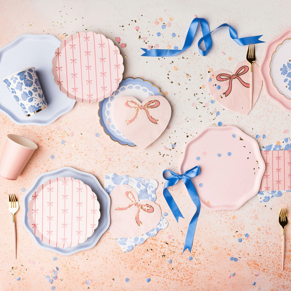 Belle Blue Elegant Floral Cups