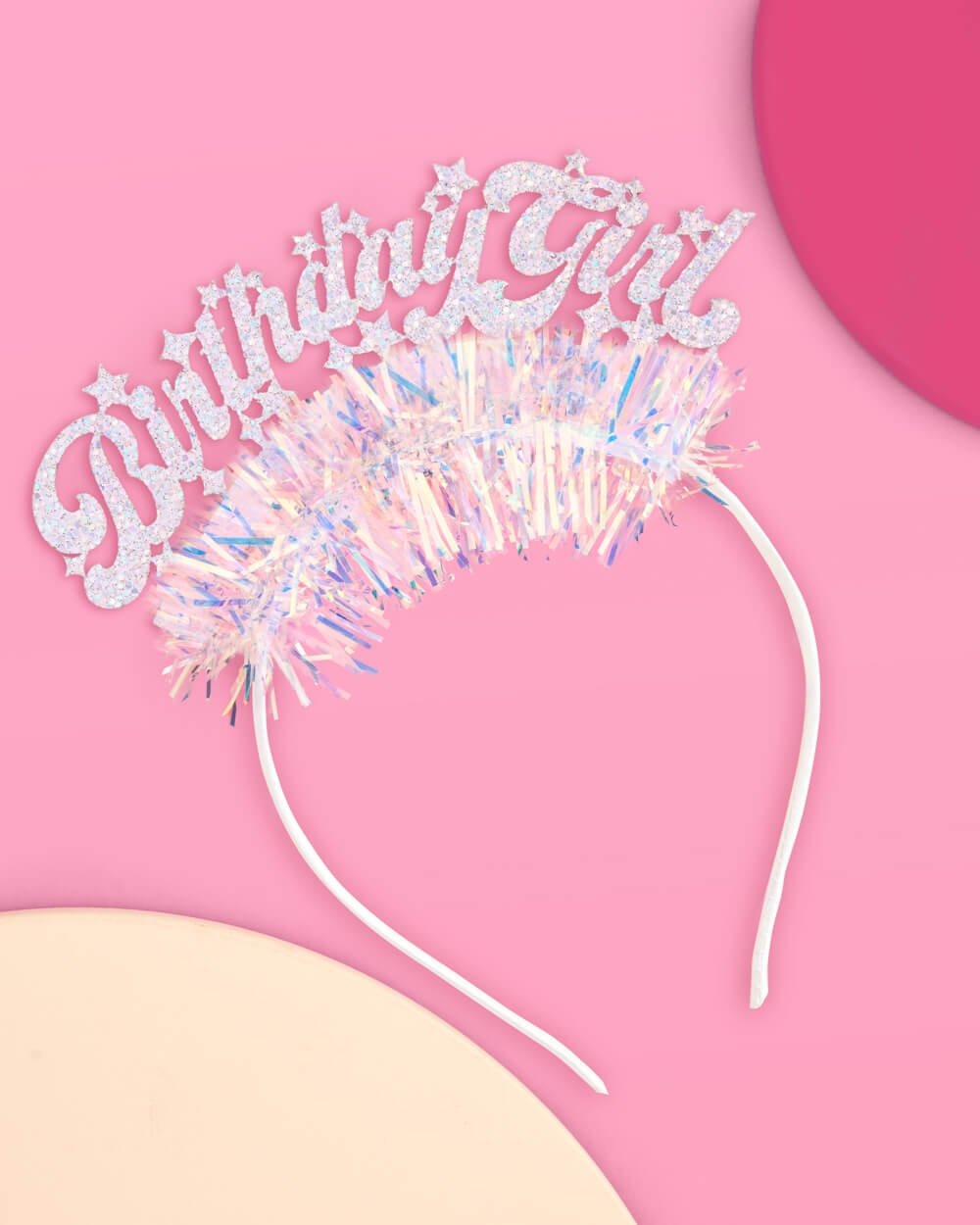 Birthday Girl Iridescent Fringe Headband