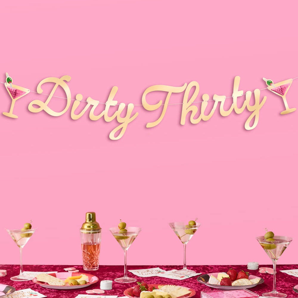 Dirty Thirty Birthday Banner