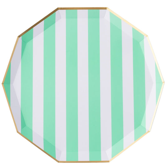 Fresh Mint Signature Cabana Stripe Large Plates