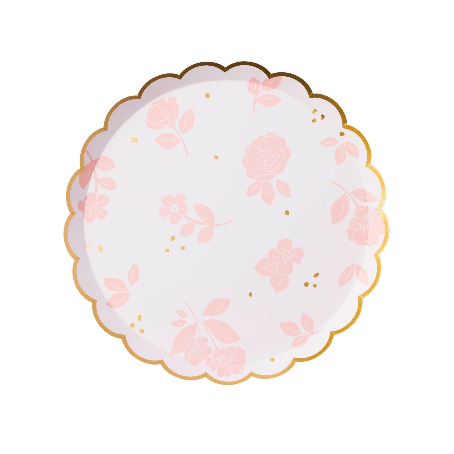 Petal Pink Elegant Floral Dessert Plates