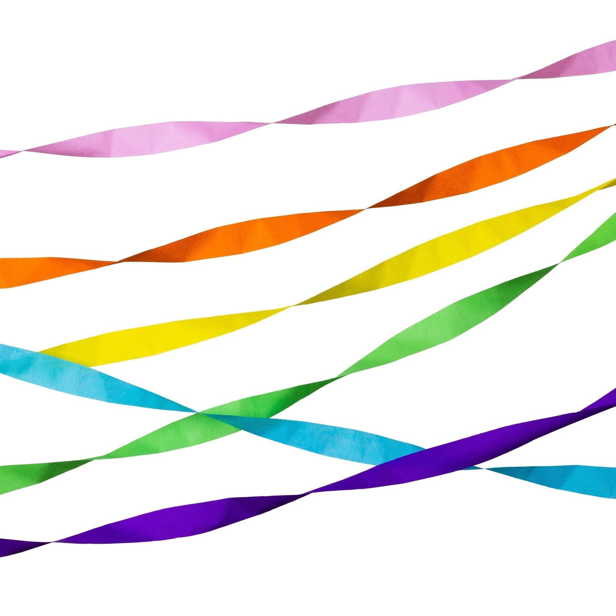 Rainbow Crepe Paper Streamers