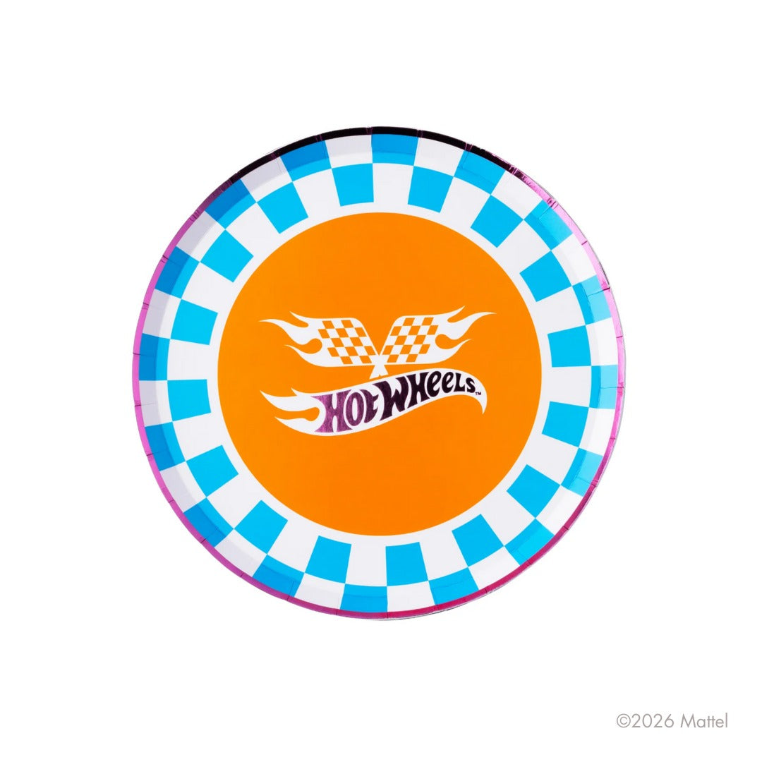 Hot WheelsTM X Bonjour Fete Blue Checker Small Plates