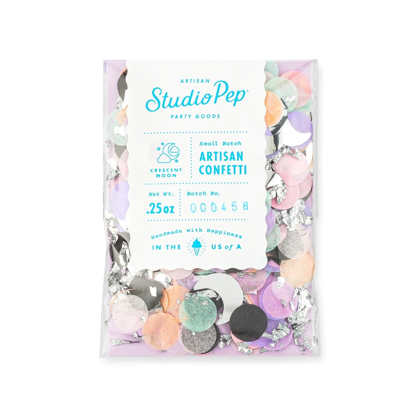 Silver Crescent Moon Confetti