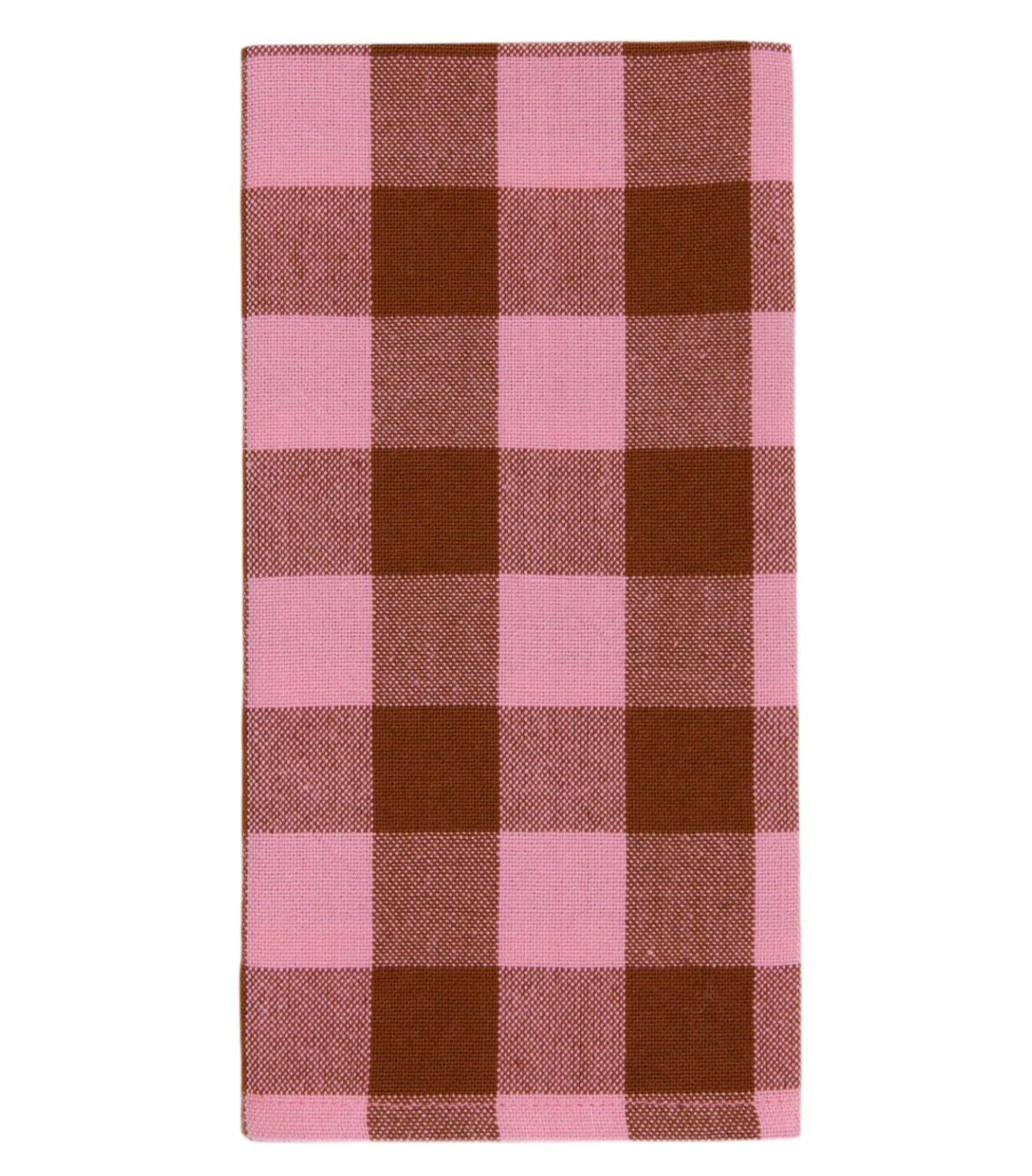 Gingham Candy Nutmeg & Pink Napkins