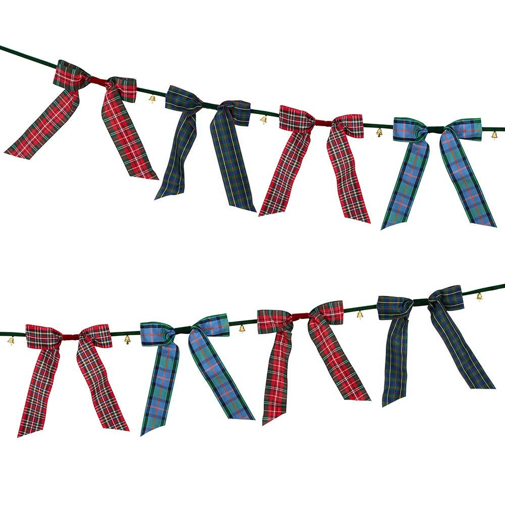 Plaid Bow Bell Garland