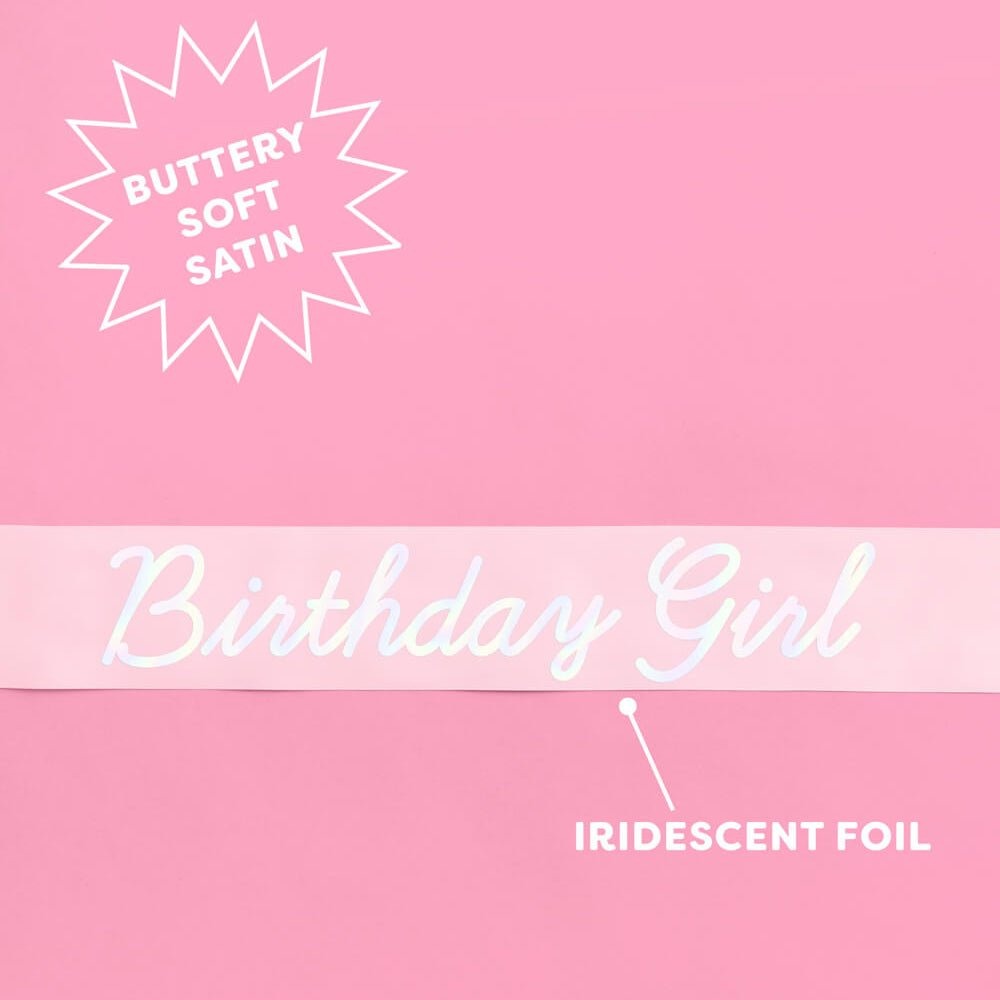 Shimmer Birthday Girl Sash