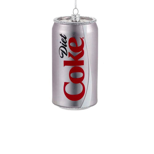 Glass Diet Coke Can Ornament
