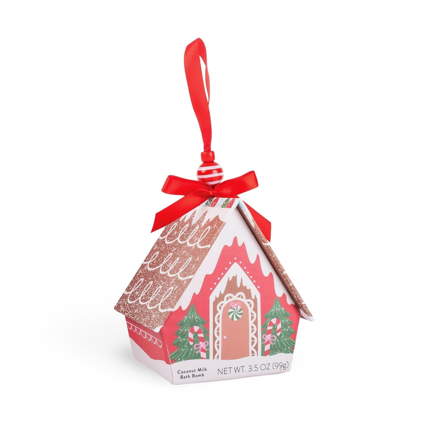 Red Bath Bomb Christmas House Ornament