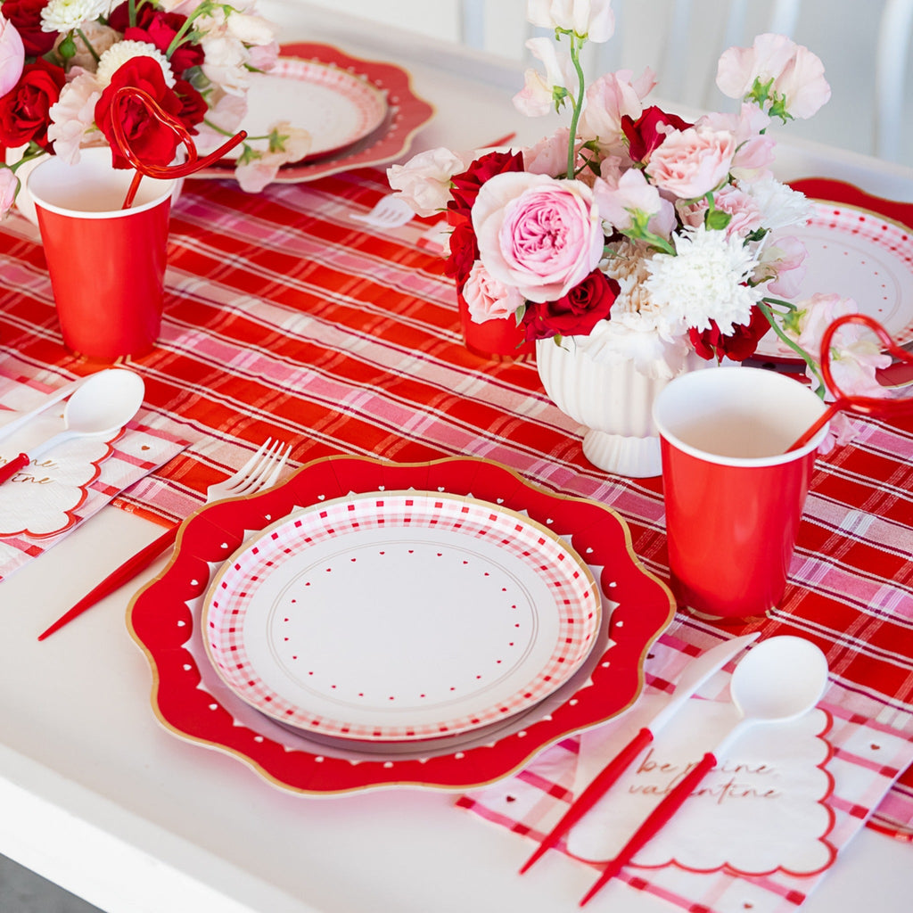 Fancy Red and White Cutlery