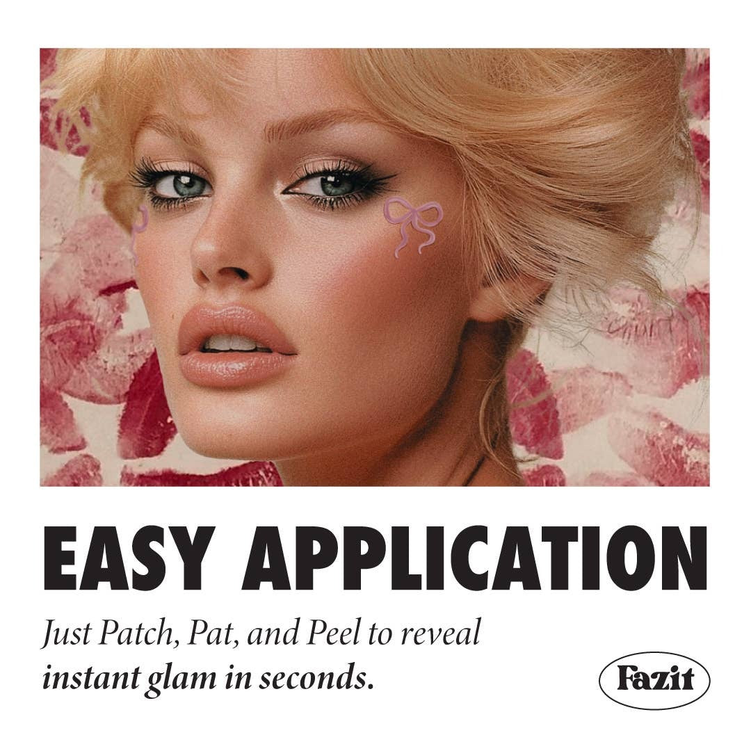 Pink Bow Makeup Patches