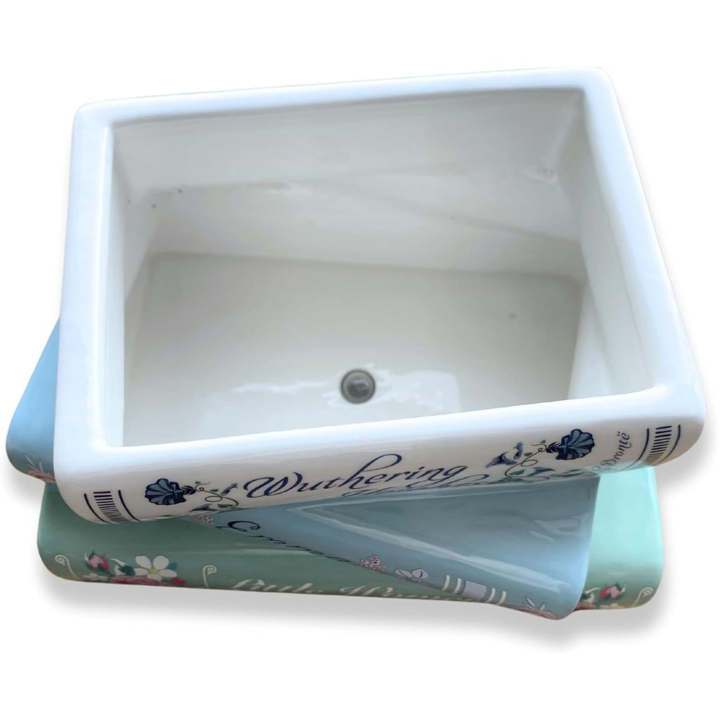 Pastel Classics Stacked Books Planter