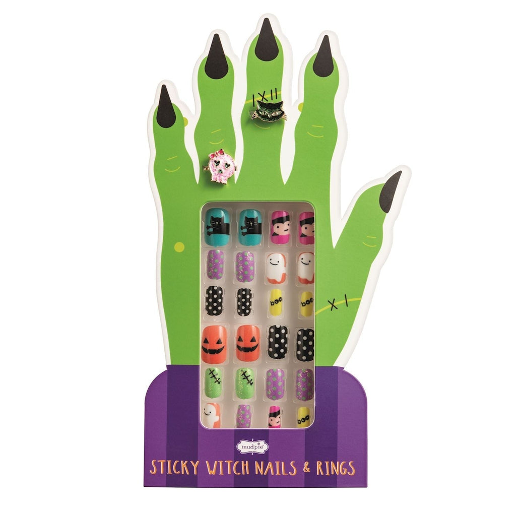 Halloween Press On Nails & Ring Set