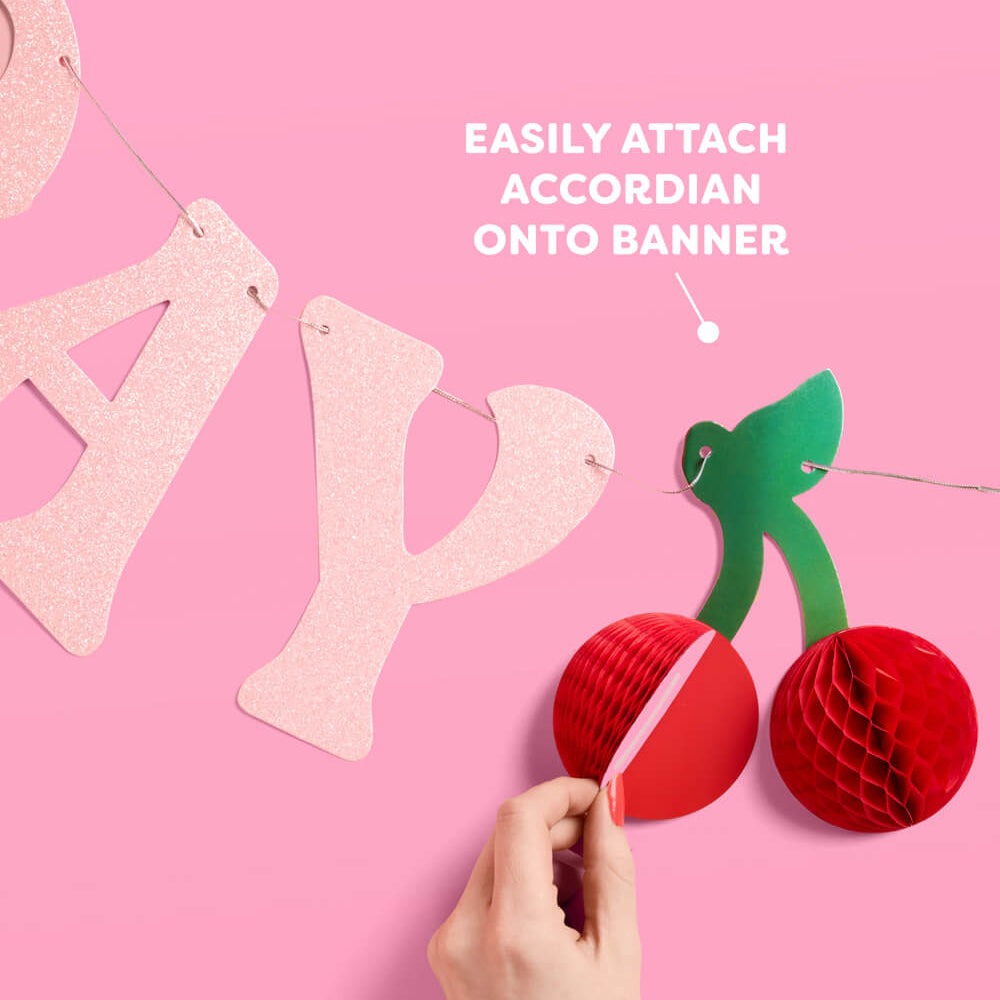 Cherry Happy Birthday Banner