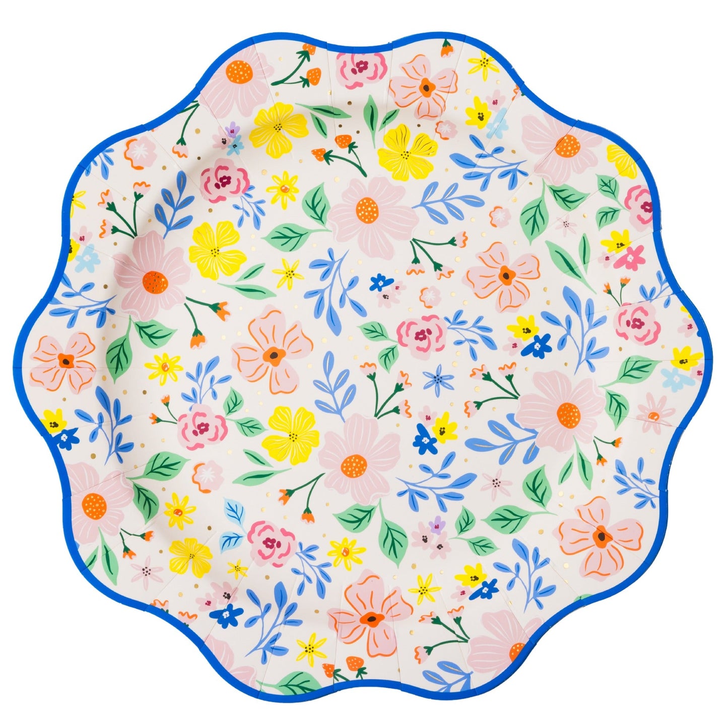 Multicolor Full Floral Pattern Dinner Plates