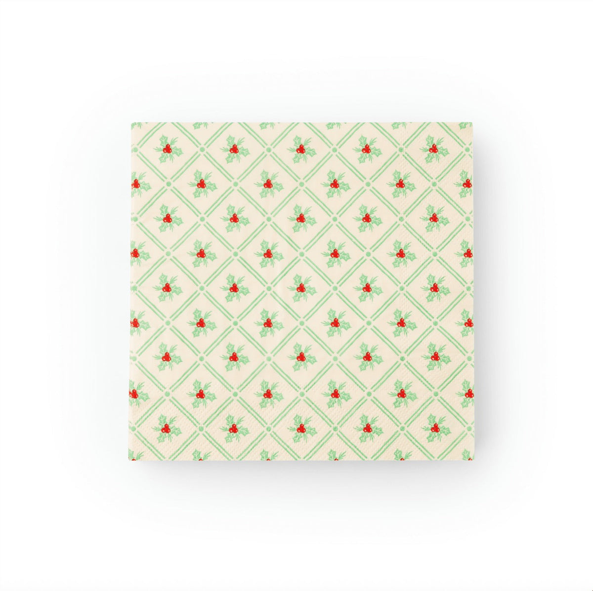 Holly Pattern Christmas Dinner Napkins