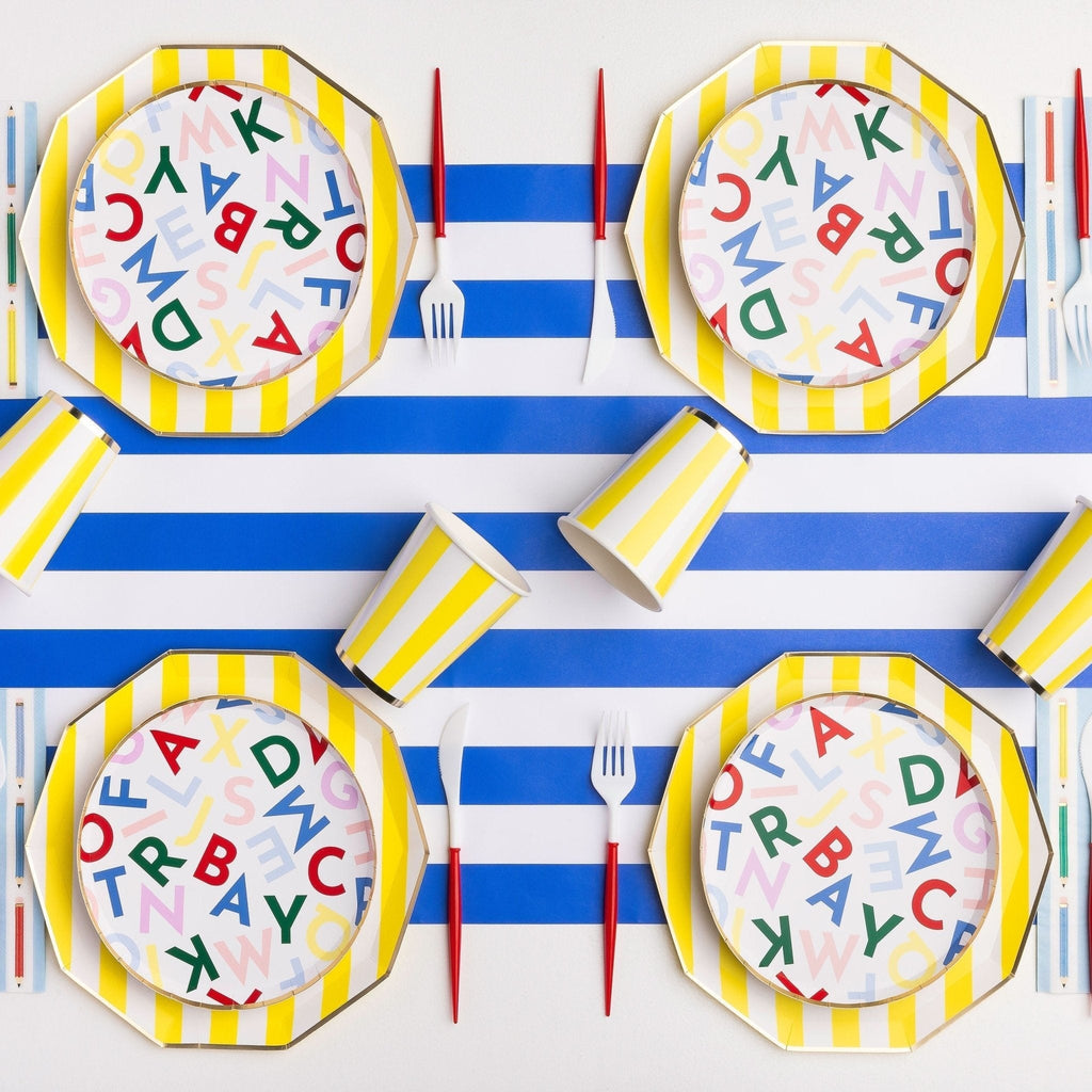 Palisades Blue Signature Cabana Stripe Table Runner