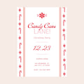 Candy Cane Christmas Digital Party Invitation